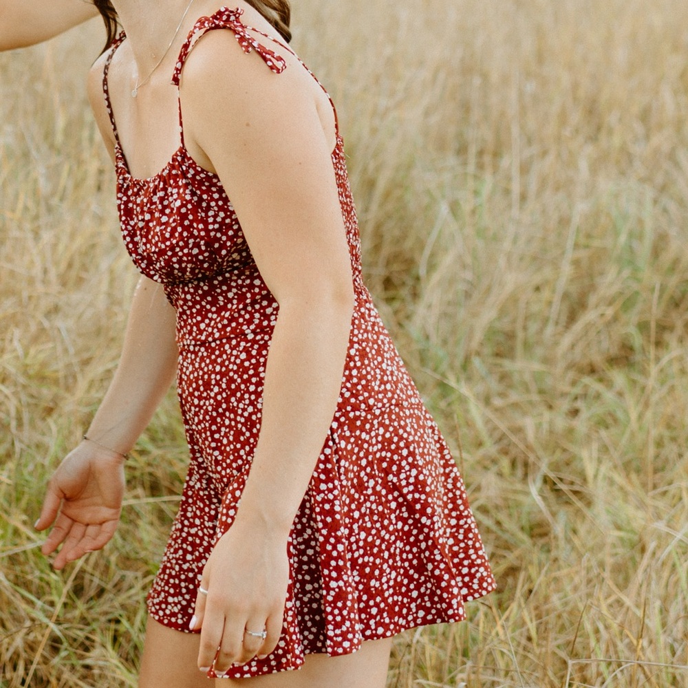 Floral Tie Strap Romper